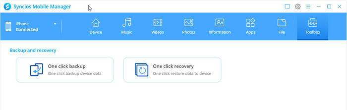 One-Click backup and restore